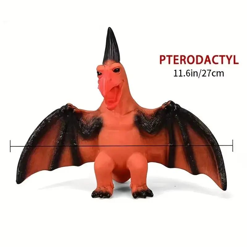 Kids' Soft Rubber Dinosaur Toy(Single Piece)-Tyrannosaurus/Raptor/Acanthosaurus/Pterodactyl/Triceratops/Brachiosaurus,Boys' Gift