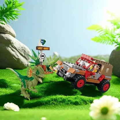 Compatible MOC Sets Dinosaur Park Series Building Blocks Dilophosaurus Ambush Children'S Christmas Gifts Assembling Toys 76958