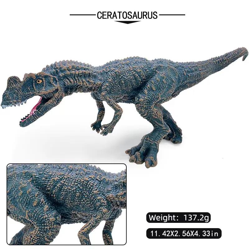 8 Large-Sized Hand-Painted Lifelike Dinosaurs, Length 8-14Inch Cm, Jurassic Tyrannosaurus, Allosaurus, Brachiosaurus, Parasaurolophus, Diplodocus, Spinosaurus, Triceratops, Ornament Collection Models