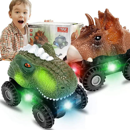 Dinosaur Toy for Kids Car Tyrannosaurus Rex Electric Universal Boy Toy Dinosaur Interactive Games Animal Dinosaur Model Car Gift