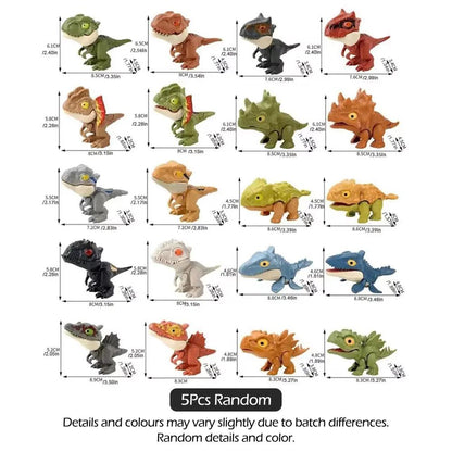 Mini Cartoon Animal Tyrannosaurus Toy Plastic Hand Funny Bite Finger Dinosaurs Mobile Joint Animal Finger Hand Doll Prop