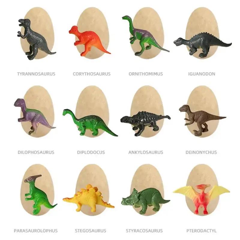 12PCS Archeological Dig up Dinosaur Egg Fossil Excavation Toy Kid Scientific Mining DIY Dino Egg Multiplayer Party Favors Toys
