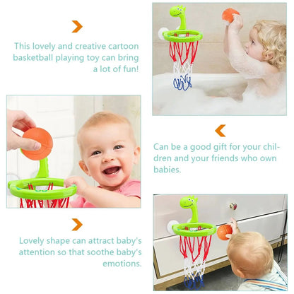 Baby Bath Toy Suction Cup Bathroom Bathtub Shooting Basketball Hoop with 3 Balls Children Toys Play Water Game Toys for Boy Gift