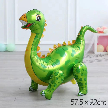 Large 4D Walking Dinosaur Balloons Jurassic Dinosaur Party Supplies Kids Birthdays Decorations Jungle Dragon Foil Globos Toys