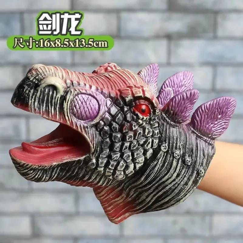 2025 Hand Puppets Dinosaur Head Model Toy Dinosaur World Animal Model Action Figures Collection Toy for Kids Soft Toy Gifts