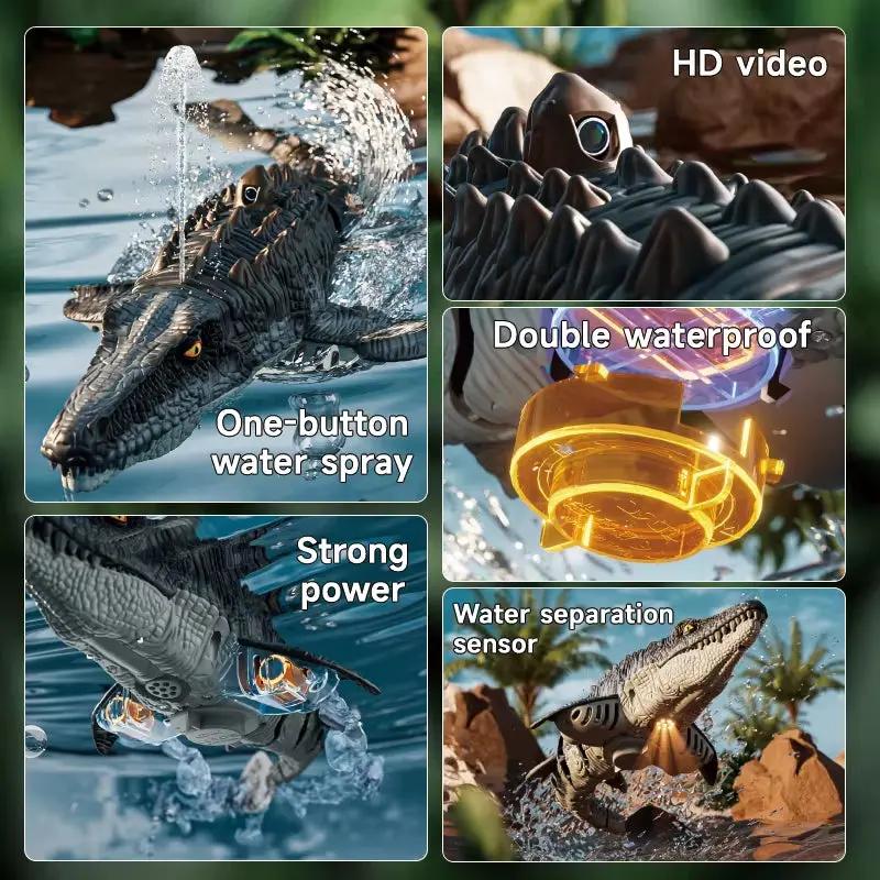 S11 Rc Dinosaur Spray Water Toy Remote Controlled Boat High Simulation Dinosaur Electronic Toys for Kids Boys Children