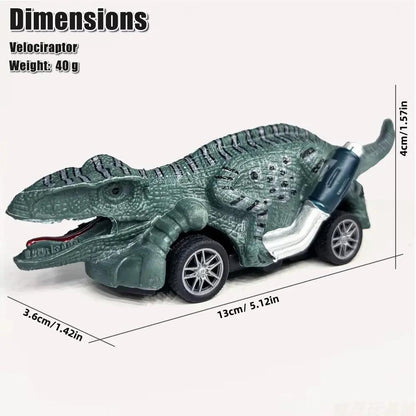 6- Pack ABS Dinosaur Revolving Toy Cars: Unbeatable Durability, Batteryless Design, and Soft - Rubber, Drop - Proof Build! Ide