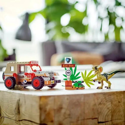 Dinosaur World Series Building Blocks Bricks Dilophosaurus Ambush MOC Model Compatible 76958 Set Assembly Toys for Kids Gifts