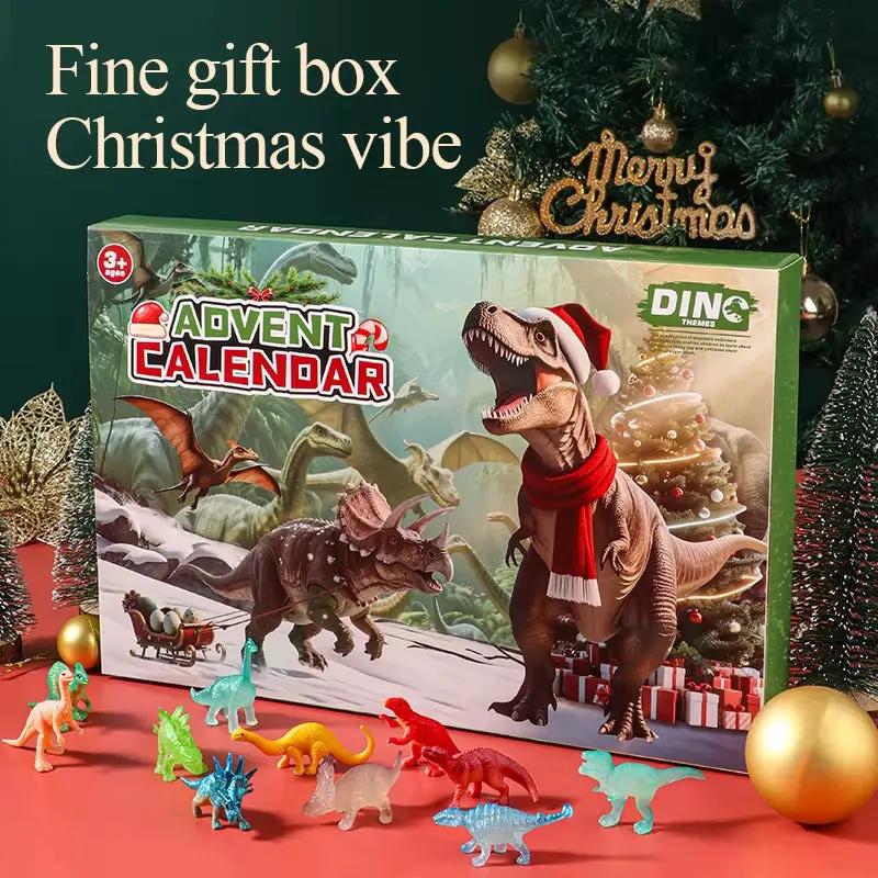 Advent Calendar 2025 Dinosaur Toys 24 Days Countdown Calendar to Christmas Surprise Toys Set with Different Dinosaur Figurine Gi
