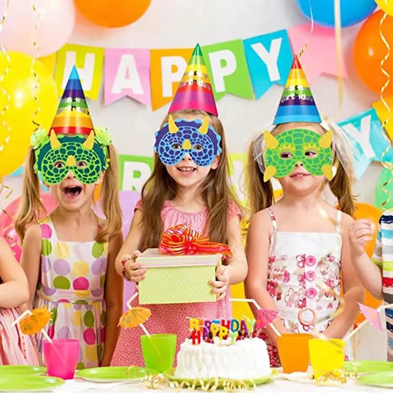 5PCS Funny Kids Mask Role Playing Dino Dinosaur Theme Party Supplies Cosplay Dress up Juegos De Fiesta Kinder Speelgoed