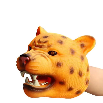 Hand Puppets Dinosaur Head Model Toy T-Rex Dino Jurass Shark Tiger Park Dolls Dinosaur Worlds Soft Plush Toy for Boys Kids Gifts