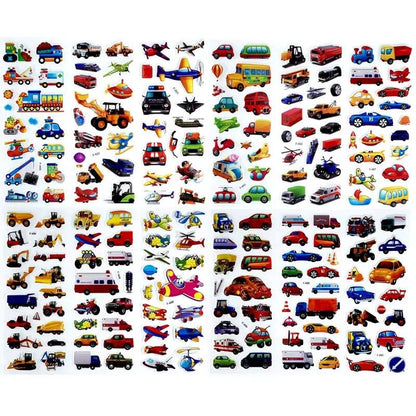 12 Sheets/Set 3D Dinosaur Stickers for Kids Toys Home Wall Decor Cartoon Sticker Scrapbooking Boys Notebook Diary Label