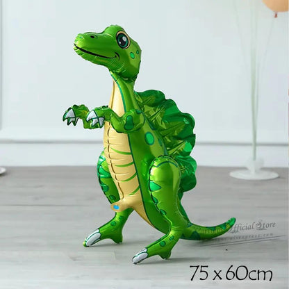 Large 4D Walking Dinosaur Balloons Jurassic Dinosaur Party Supplies Kids Birthdays Decorations Jungle Dragon Foil Globos Toys