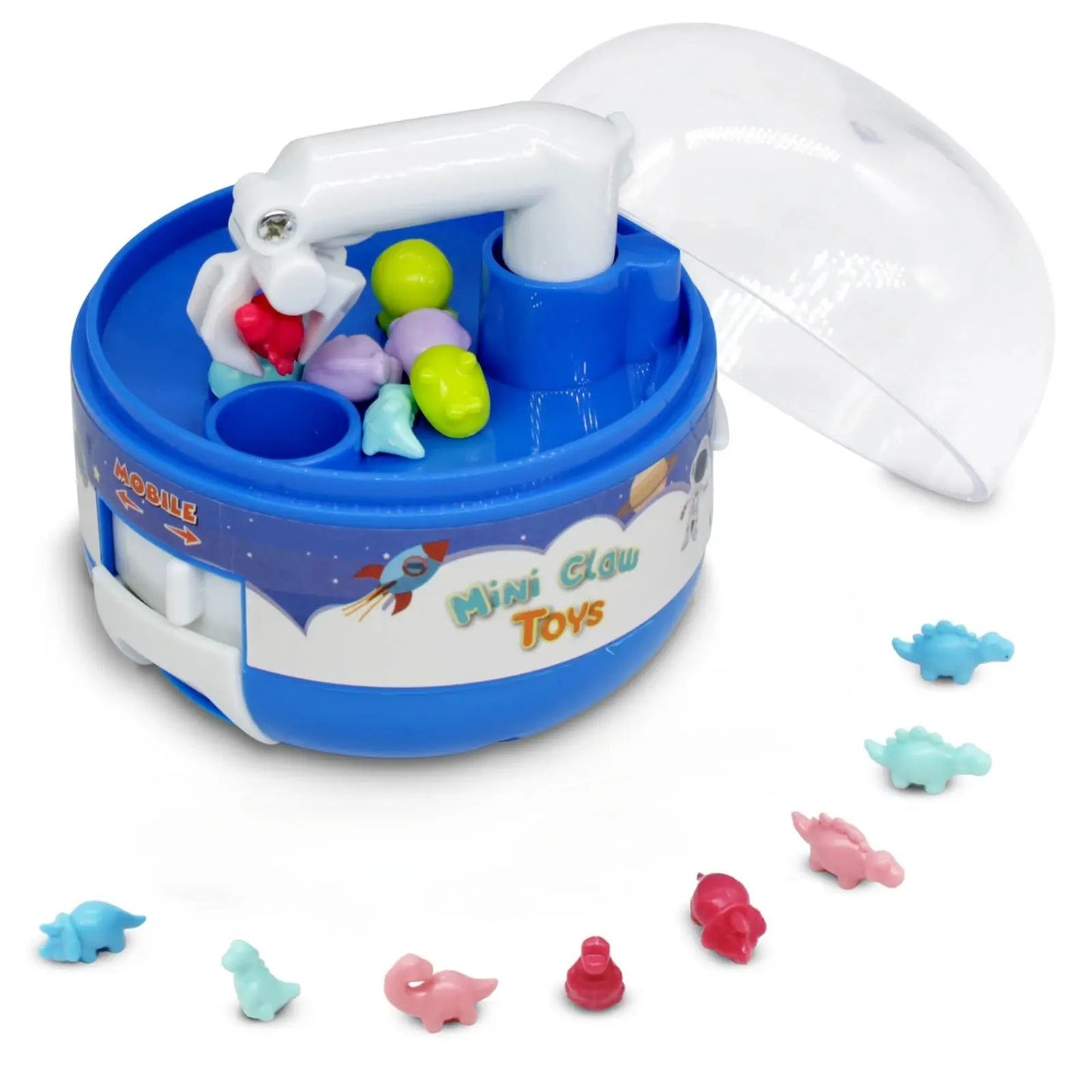 Kids Mini Gacha Machine Catching Dinosaur Machine Clamping Doll Parent Child Interactive Toy