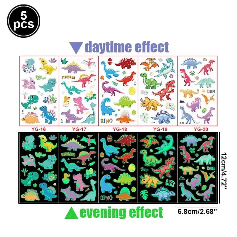 Dinosaur Party Goodie Bags Fillers Tattoo Keychain Rubber Slap Bracelet Dino Ring Kids Dinosaur Birthday Party Supplies Gift Toy