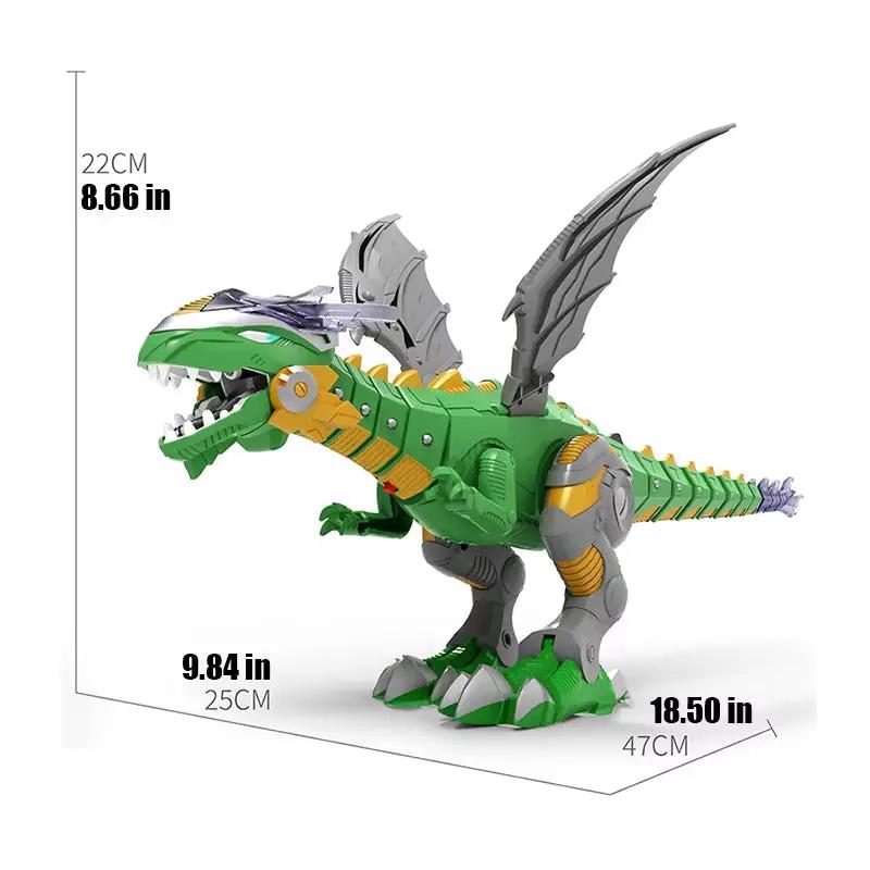 Children Dinosaurs Toys Electronic Boy Simulation Action Sound Light Spray Dinosaurs Model Education Toy for Kids Gifts