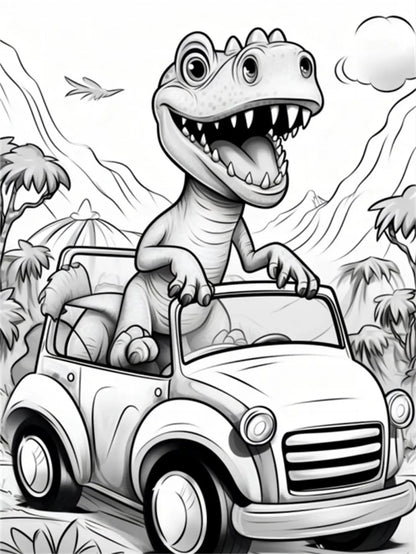 1Pc DINOSAUR Art Coloring Book Original Upgraded Paper Thickened 25 Pages Coloring Books Gift for Holiday Birthday Christmas