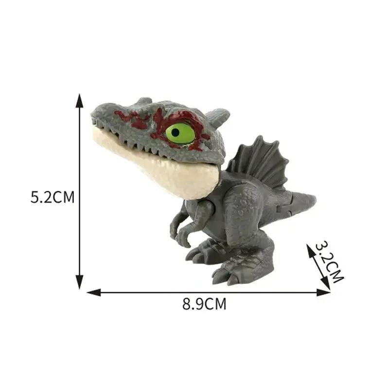 Jurassic Finger Biting Dinosaur Model Toys for Boys Triceratops Tyrannosaurus Ankylosaurus Tricky Interactive Animals Dino Toy