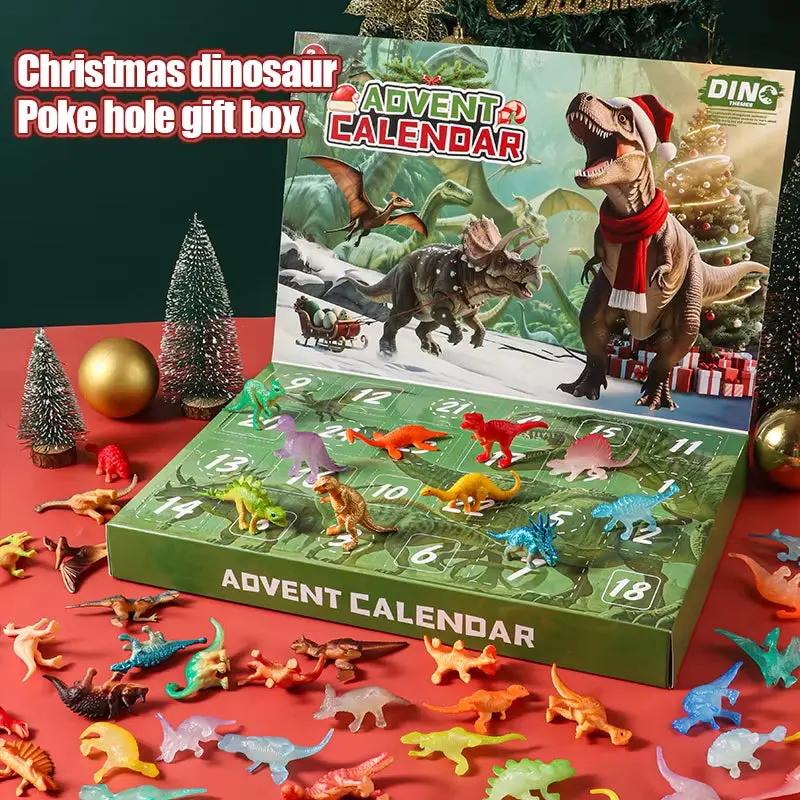 Advent Calendar 2025 Dinosaur Toys 24 Days Countdown Calendar to Christmas Surprise Toys Set with Different Dinosaur Figurine Gi