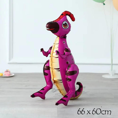 Large 4D Walking Dinosaur Balloons Jurassic Dinosaur Party Supplies Kids Birthdays Decorations Jungle Dragon Foil Globos Toys
