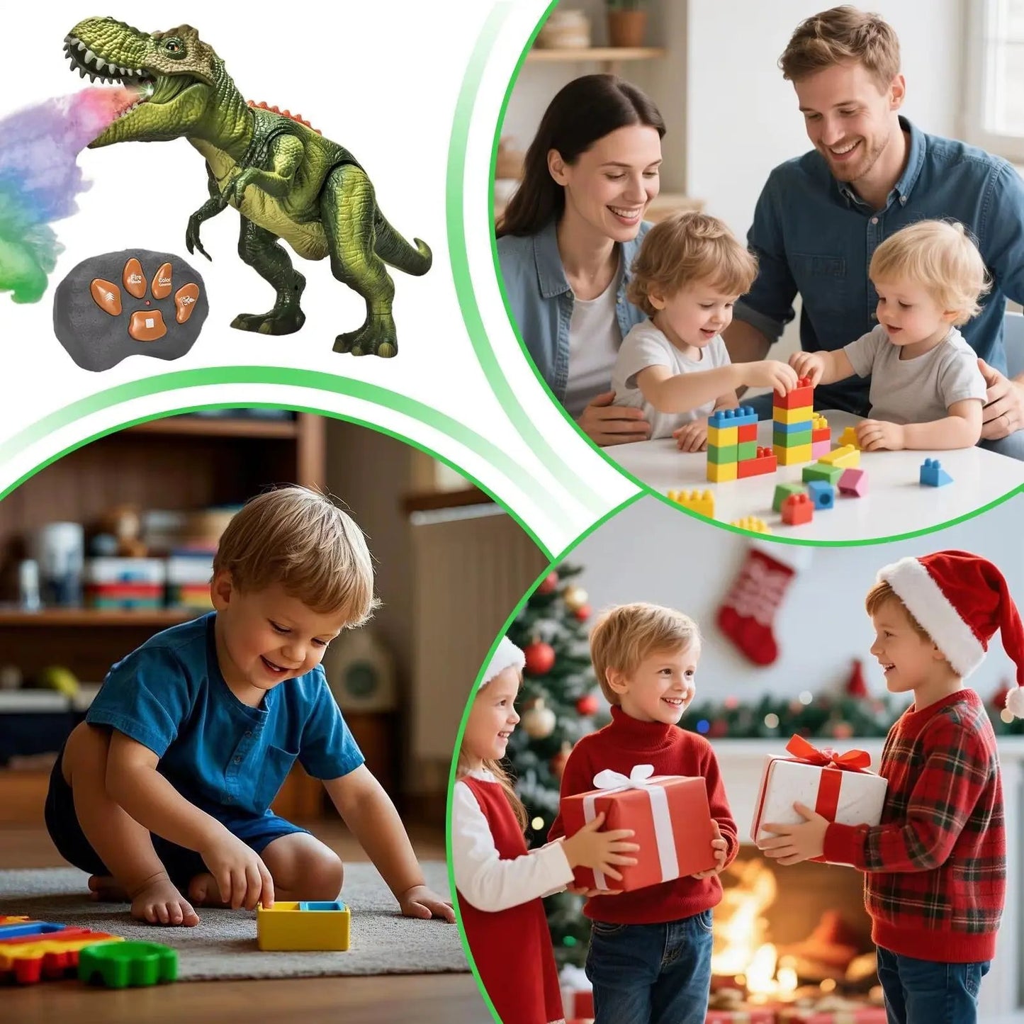 RC Walking Dinosaur Robot with Light & Spray - Interactive Toy for Backyard, Classroom & Outdoor Play - Realistic Animal Figure
