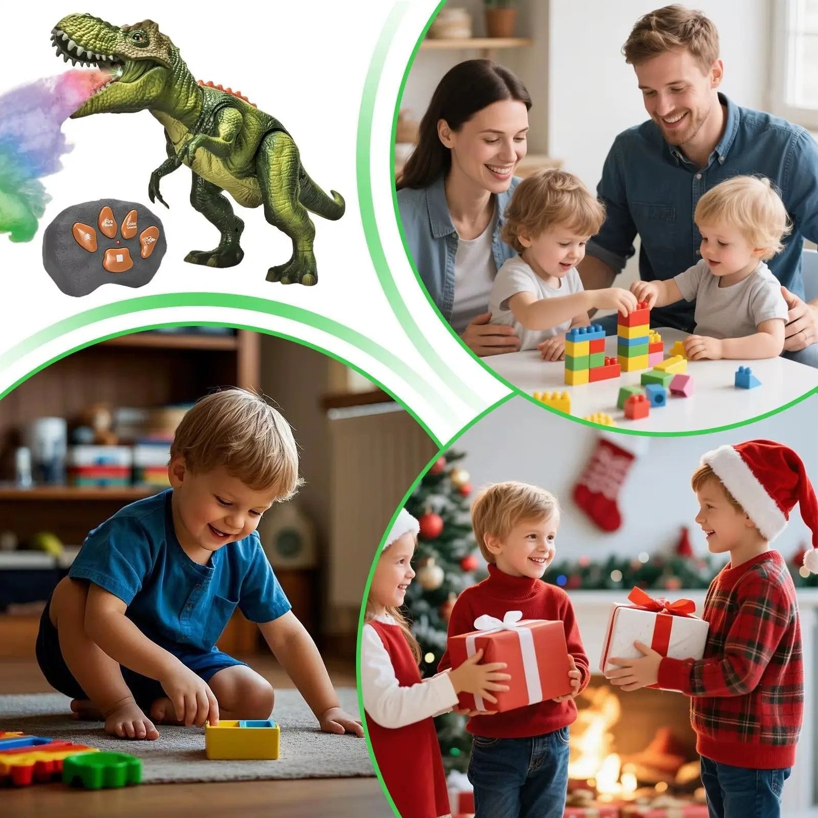RC Walking Dinosaur Robot with Light & Spray - Interactive Toy for Backyard, Classroom & Outdoor Play - Realistic Animal Figure