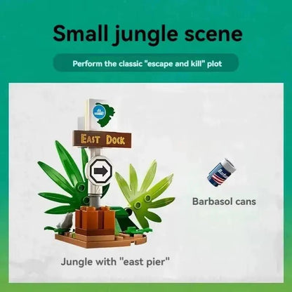 Compatible MOC Sets Dinosaur Park Series Building Blocks Dilophosaurus Ambush Children'S Christmas Gifts Assembling Toys 76958