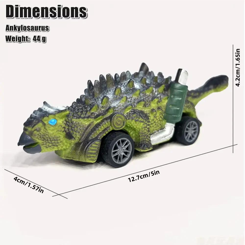 6- Pack ABS Dinosaur Revolving Toy Cars: Unbeatable Durability, Batteryless Design, and Soft - Rubber, Drop - Proof Build! Ide
