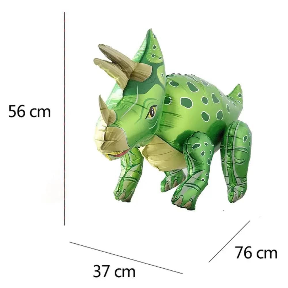 3D Standing Large Foil Dinosaur Tyrannosaurus Balloons Kids Dinosaur Birthday Party Decoration Inflatable Safari Favors Supplies