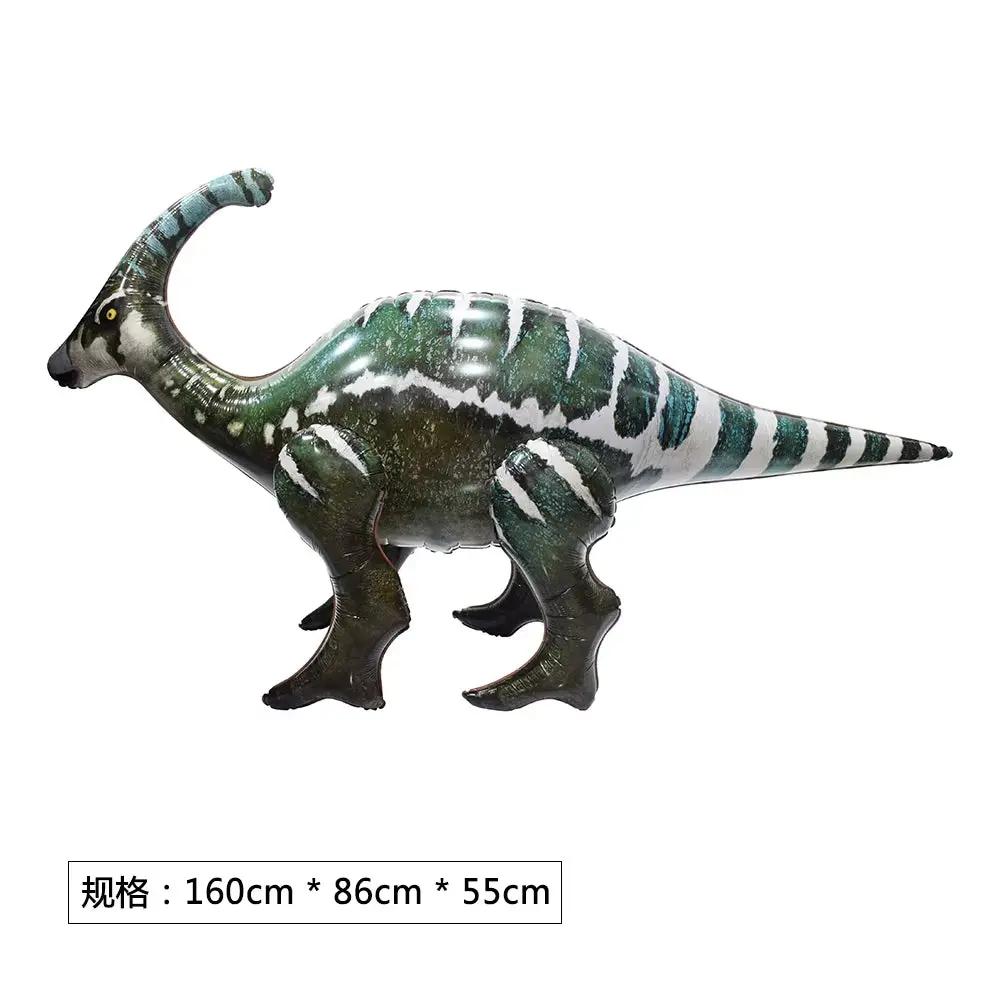 3D Large Walking Dinosaur Foil Balloons Jungle Animal Boys Birthday Party Decors Jurassic Standind Dragon Kids Toys Air Globos