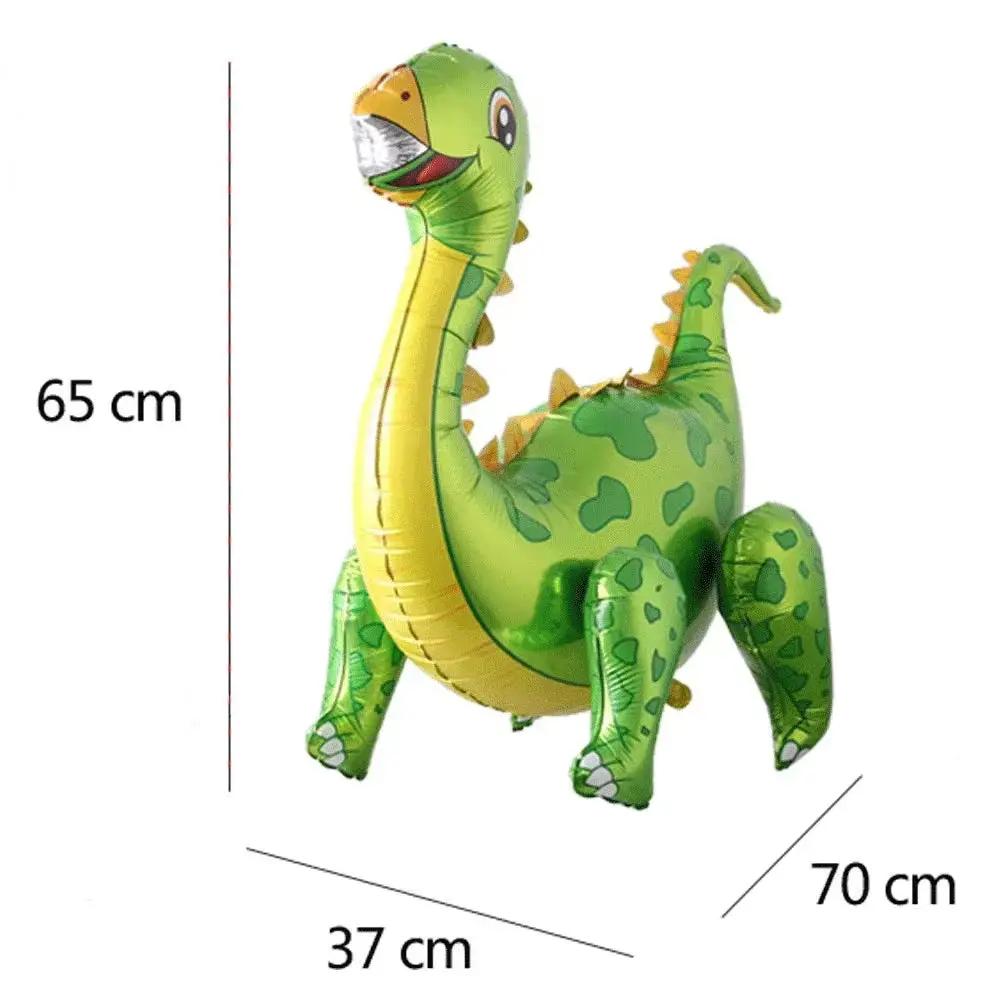 3D Standing Large Foil Dinosaur Tyrannosaurus Balloons Kids Dinosaur Birthday Party Decoration Inflatable Safari Favors Supplies