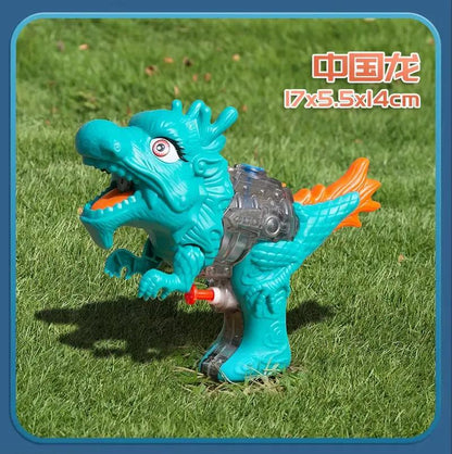 3D Dinosaur Water Gun Summer Toy for Kids Boys Girls Cute Cartoon Tyrannosaurus Press Water Spray Gun Outdoor Beach Garden Bath