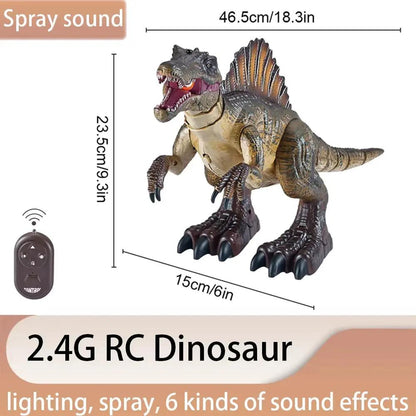 2.4G Rc Dinosaur Remote Control Dinosaur Have Sounding Spray Light Electric Toy Radio-Controlled Animal Child Birthday Toy Gift
