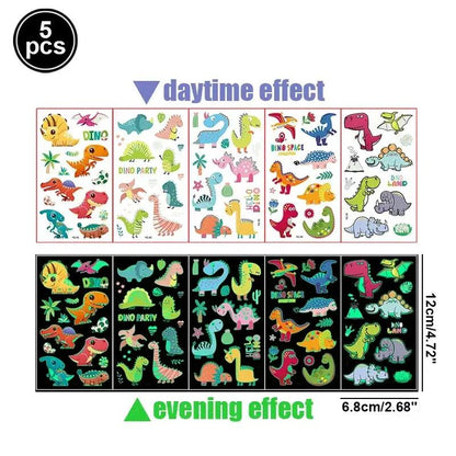 Dinosaur Party Goodie Bags Fillers Tattoo Keychain Rubber Slap Bracelet Dino Ring Kids Dinosaur Birthday Party Supplies Gift Toy