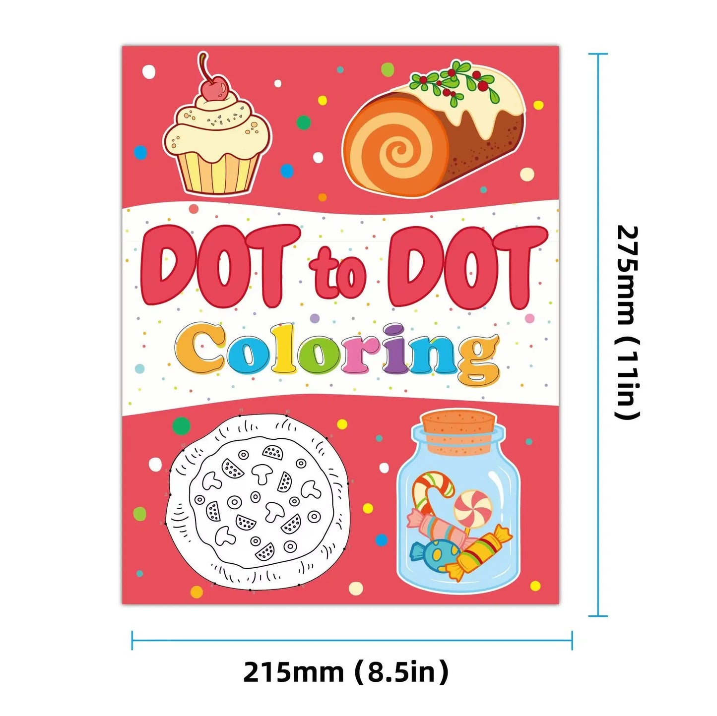2-In-1 Jumbo Dot to Dot and Draw Activity Book - Connect the Dots to Create Dinosaurs, Tracing, Coloring, Counting Practice Book
