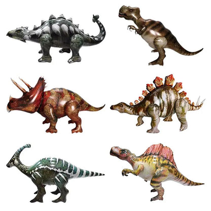 3D Large Walking Dinosaur Foil Balloons Jungle Animal Boys Birthday Party Decors Jurassic Standind Dragon Kids Toys Air Globos
