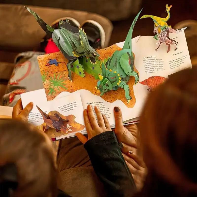 3D Encyclopedia Prehistorica Dinosaurs Folding -Up Interest Dinosaur Picture Book Science Popularization Children'S Gifts