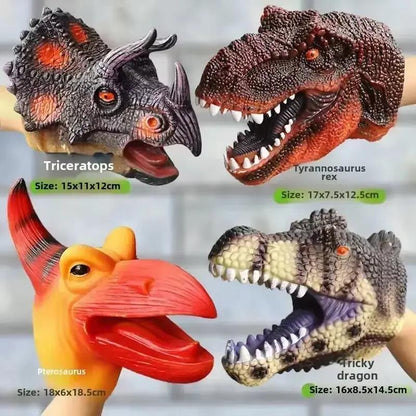 2025 Hand Puppets Dinosaur Head Model Toy Dinosaur World Animal Model Action Figures Collection Toy for Kids Soft Toy Gifts