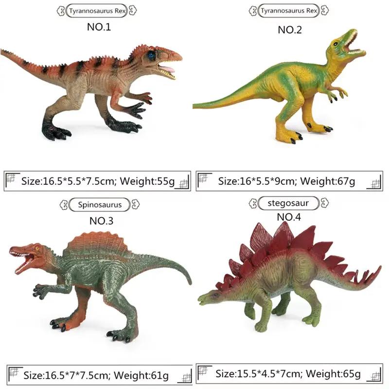 High Quality PVC Jurassic Dinosaurs World Action Figures Tyrannosaurus Brachiosaurus Rex Model Toy for Children Christmas Gifts