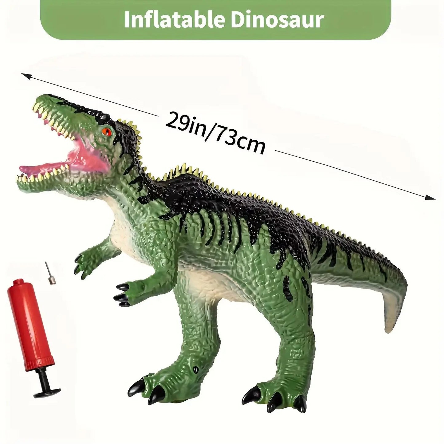 Large Inflateable Dinosaur,Birthday Party Decoration, Dinosaur Gift for Boys&Girls Ages3-5,Educational Prehistoric Learning Play