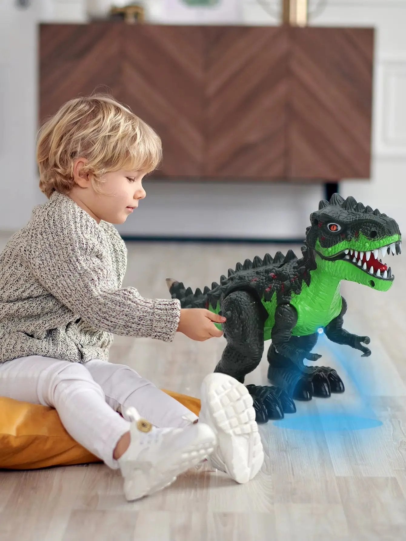 Electric Tyrannosaurus Rex Toy Suitable for Children over 3 Years Old with Light, Sound Effects Electric Walking Dinosaur