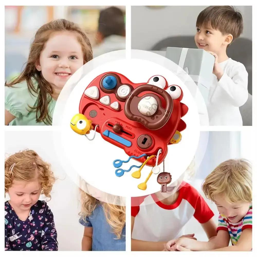 Baby Multifunctional Steering Wheel Toy Early Education Cute Dinosaur Button Control Fun Sturdy Children'S Educational Toy