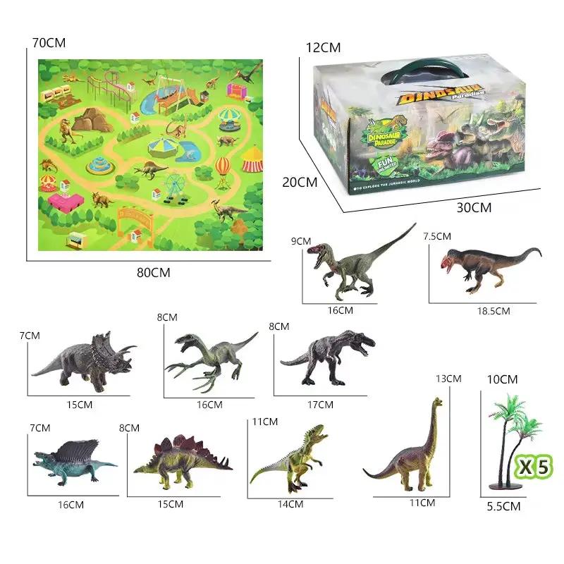 Simulated Dinosaur Toy Set Animal Solid Model Dinosaur Children'S World Educational Toys Dinosaur World Game Puzzle Toy Gifts