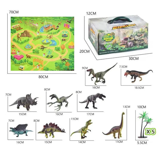 Simulated Dinosaur Toy Set Animal Solid Model Dinosaur Children'S World Educational Toys Dinosaur World Game Puzzle Toy Gifts