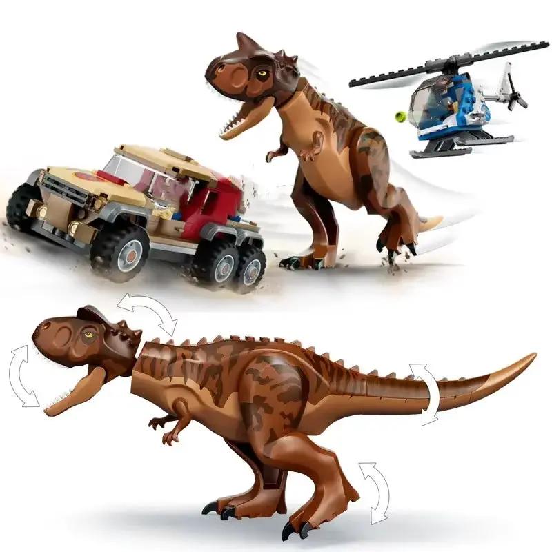 Compatible Sets Carnotaurus Dinosaur Chase Model Building Blocks Assemble Bricks Toys for Children Birthday Christmas Gift 76941
