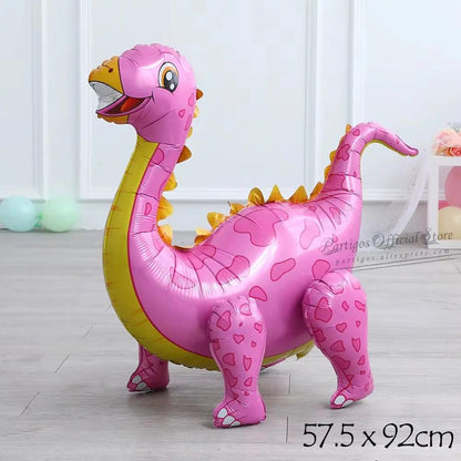 Large 4D Walking Dinosaur Balloons Jurassic Dinosaur Party Supplies Kids Birthdays Decorations Jungle Dragon Foil Globos Toys