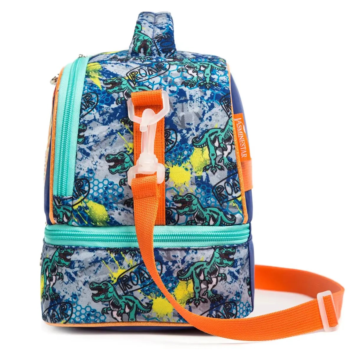 Kids Dual Compartment Tote Lunch Bag for Boys Kids Cooler Insulated Toddler Lunch Bag Box