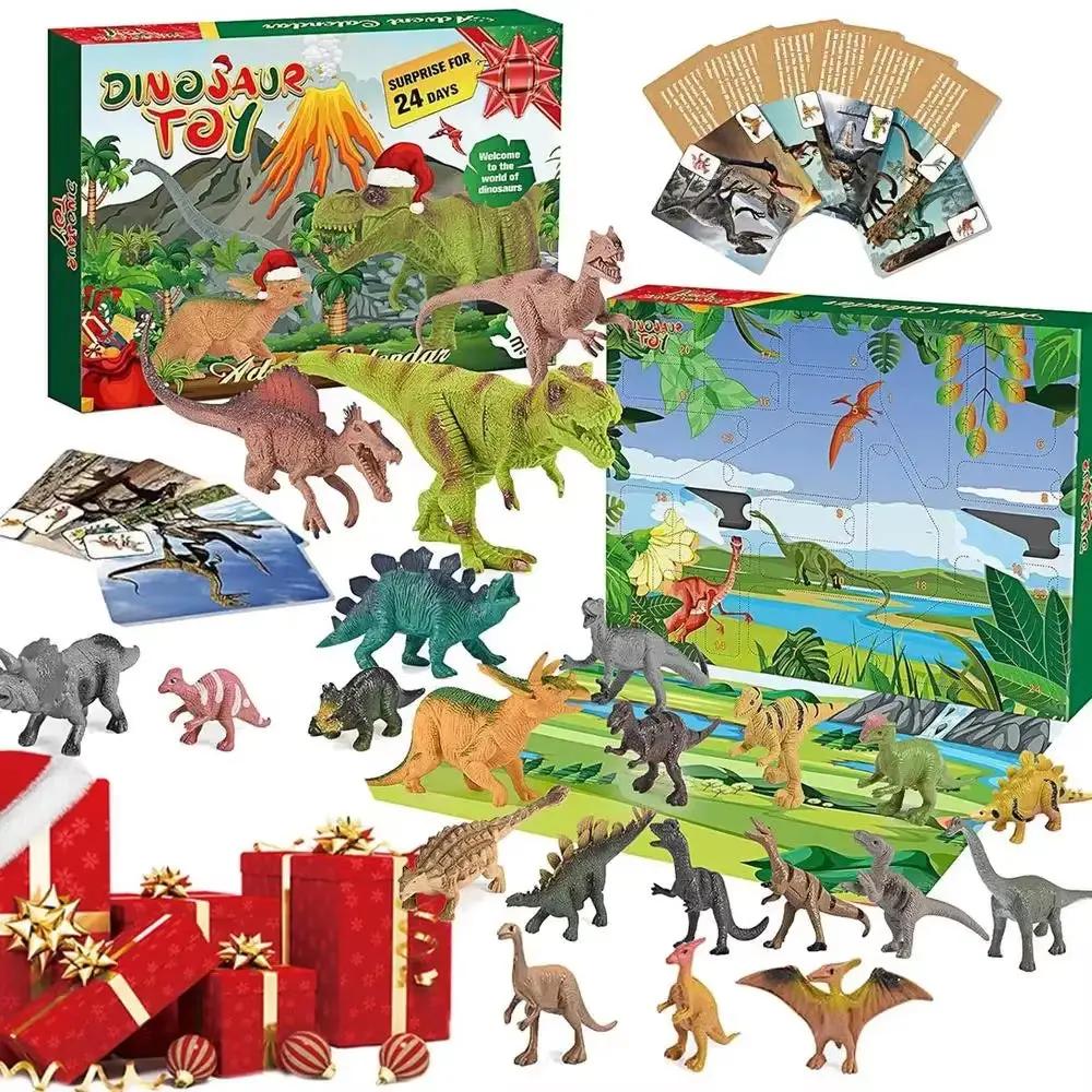 Dinosaur Advent Calendar 2023 24 Days Dinosaur Christmas Countdown Calendar Toys Dino Toy Christmas Gift for Boys Girls 3 Years