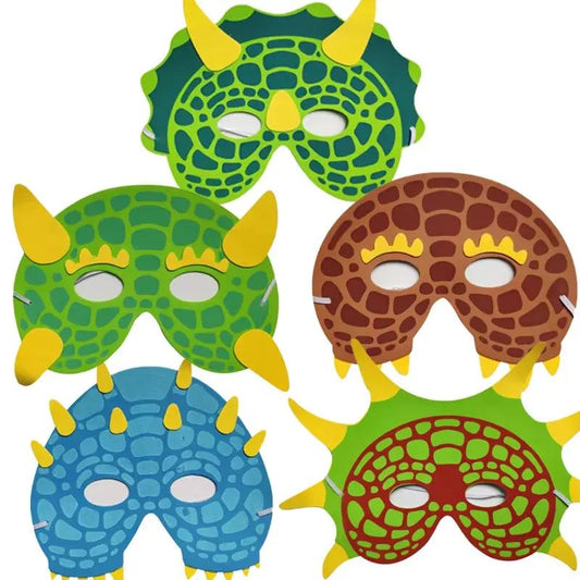 5PCS Funny Kids Mask Role Playing Dino Dinosaur Theme Party Supplies Cosplay Dress up Juegos De Fiesta Kinder Speelgoed