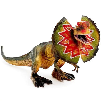 Dilophosaurus Toy, Dinosaur Toy with Moveable Mouth, Cool Plastic Dinosaur Animal Figures, Birthday Cake Toppers, Party Favors
